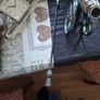 Large Metal Lustre Enamel Cannon designed as a Fireside Poker Stand, Postage Available or Collection Image 9