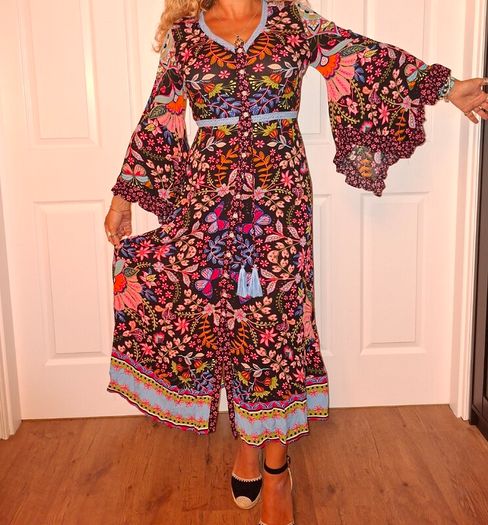 Brand NEW Joe Browns Butterfly Dreamer Boho Maxi dress, size 8UK
