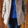 Beige Leather Size Medium NAF NAF Classic Vintage 2000s Ladies Womens naf naf Image 3