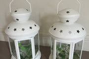 2 Large White Lanterns