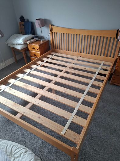 Pine bed frame