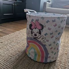 Rainbow Minnie Mouse Kids Laundry Basket