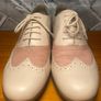 Clarks Narrative Beige & Pink Brogues Lace Up Flats Ladies UK7 EUR41 Image 5