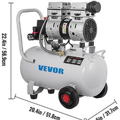 30L 750W Silent Air Compressor Portable Oil-free Air Compressor Pump Safe Solenoid Valve Workshop Repair Tire Inflation