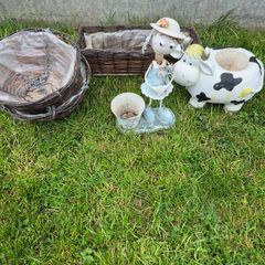 Garden Ornament ,2 hanging baskets +1 window box