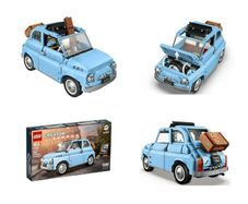 Lego Fiat 500 bundle (Blue and Yellow sets)