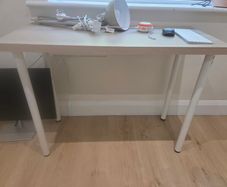 IKEA LINNMON / OLOV desk White stained oak effect/white
