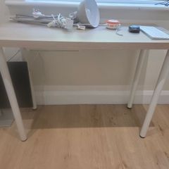 IKEA LINNMON / OLOV desk White stained oak effect/white