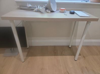 IKEA LINNMON / OLOV desk White stained oak effect/white