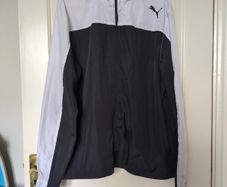 Male PUMA TRAIN Black & White Woven Training Jacket