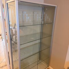 large glass display cabinet