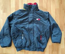 Vintage style Tommy Hilfiger Bomber Jacket coat M navy blue Tommy Jeans retro padded jacket in twilight navy