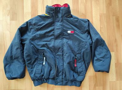 Vintage style Tommy Hilfiger Bomber Jacket coat M navy blue Tommy Jeans retro padded jacket in twilight navy