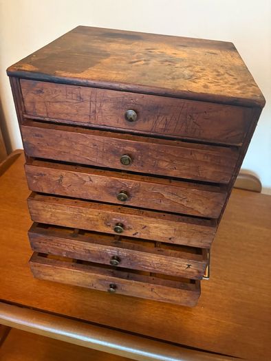Antique petit watch makers workshop drawers c1890