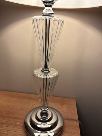 Table lamp - cream and crystal look
