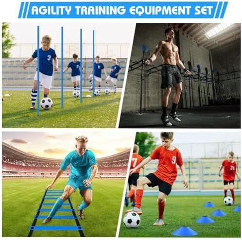 football Agility Training Slalom Poles Set