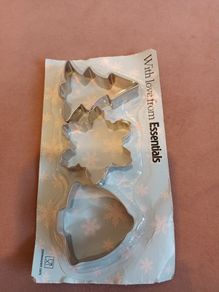 3 baking christmas cookie cutters