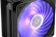 Hyper 212 RGB Black Edition CPU Air Cooler with LGA1700 Bracket - 4 Continuous Direct Contact Heat Pipes with Fins, SF120R RGB Fan, Optional Push-Pull Fan Configuration - Black RGB
