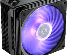 Hyper 212 RGB Black Edition CPU Air Cooler with LGA1700 Bracket - 4 Continuous Direct Contact Heat Pipes with Fins, SF120R RGB Fan, Optional Push-Pull Fan Configuration - Black RGB
