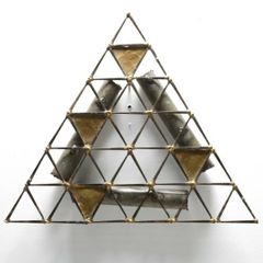Brutalist Wall Sculpture in the style of Ron Schmidt, 1960s.
