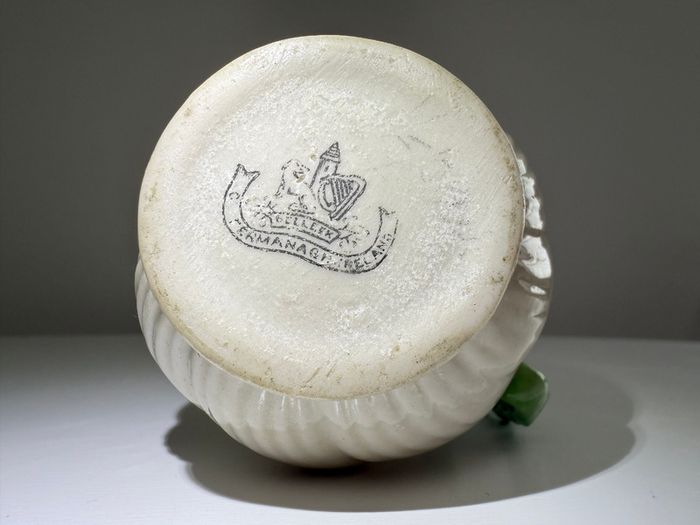 Antique Belleek Fermanagh Ireland Miniature Cream Jug.  2nd Mark (1891 to 1926)
