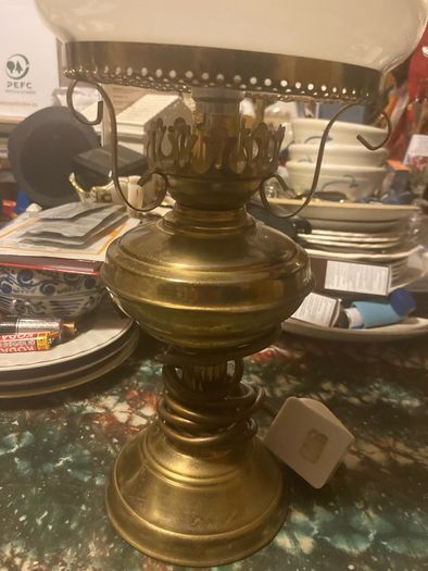 1900s brass lamp free postage