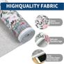 Hallway Runner Rug 60x180 cm, Floral Bedside Rugs Bedroom, Washable Farmhouse Carpet for Living Room, Low Pile Foldable Floor Mat for Kitchen, Blue Image 7