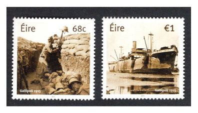 2015 Ireland World War 1 (Gallipoli) Commemorative Stamps Mint Never Hinged (MNH)