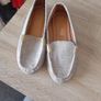 Flat linen look loafers size UK 3 Image 2