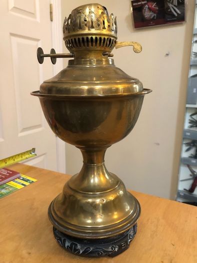 1800 s Vintage Oil Brass Lamp