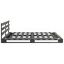 Pallet Bed Frame Grey Solid Pine Wood 200x200 cm Image 4