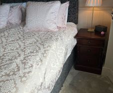 Mahogany bedside lockers