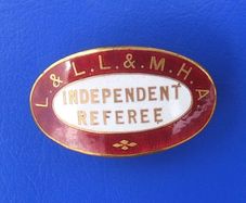 L & LL & MHA (Men's Hockey Association?) - Independent Referee's enamel badge (1930's or earlier)