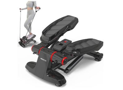 PROIRON Steppers for Exercise, Mini Stepper Machine with Display, Step Exercise Machine with Resistance Bands for Home Workout