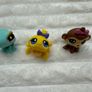 Set of 3 LPS Littlest Pet Shop 593 Yellow Spider Purple Bow 613 Turtle Monkey 600 Used PLease see pictures Image 3