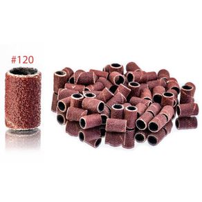 Sanding Bands Nail Drill Bits - 120 Medium Grit - 100 pcs