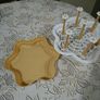 Flower shape glass stand with tray Image 5