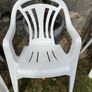 Six stackable garden chairs - white plastic Image 7