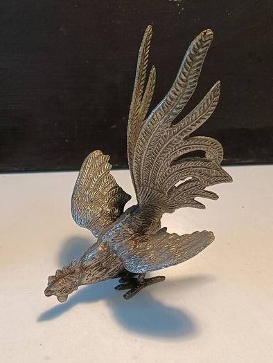 A Pair of Charles X Silver Plated Fighting Cockerels (C.1830)
