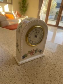Aynsley Pembroke Fine Bone China Mantle Clock