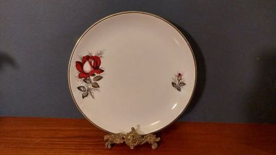Vintage Arklow Pottery Cake Display Plate in the Popular Autumn Rose Pattern