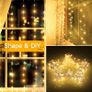 200 LED 2m x 2m USB String lights Indoor Outdoor Waterproof Warm White Hanging Window Lights with Hooks (FREE POSTAGE) Image 7