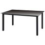 Garden Table Black 150x90x74 cm Aluminium and Glass Image 4