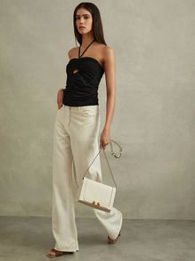 Reiss Black Halterneck Top