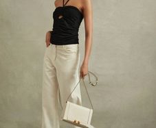 Reiss Black Halterneck Top