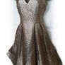 Coast Jiana Metallic Bardot Gold Dress Image 10