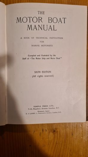 The Motorboat Manual 1948. Written And Illustrated By The Staff Of"the Motor Shop & Motor Boat. Hardback In Good Condition.