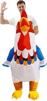 SEASONAL SALE  Chicken Costume Adult, Colorful Inflatable Costume for Birthday Party, Halloween, Marathon, Gift