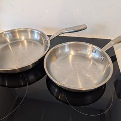 Stainless steel frying pans