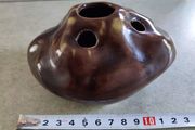 Achill Island Studio Pottery Glazed Browne Flower Bud Vase Irish Hand Made in Ireland